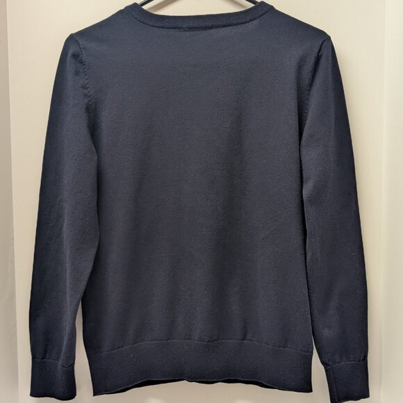 Talbots Petites Crew Neck Cardigan Sweater in Black - Picture 4 of 9